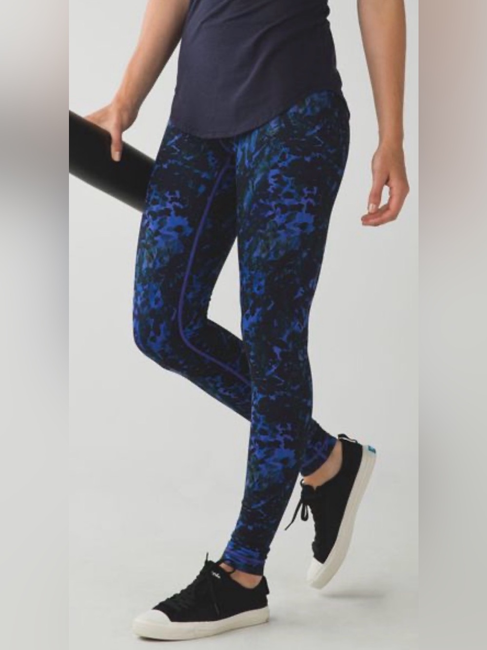 Lululemon Wunder Under Roll Down Floral Leggings Est Size 6